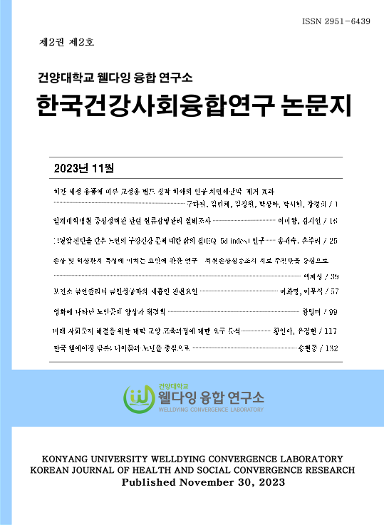 (23년 11월 30일 발간) 제2권 제2호_한국 웰에이징 담론: 나이듦과 노년을 중심으로